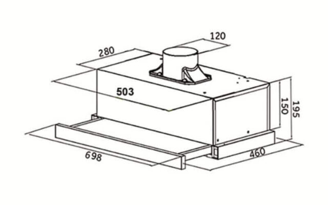 Kích thước máy hút mùi cổ điển