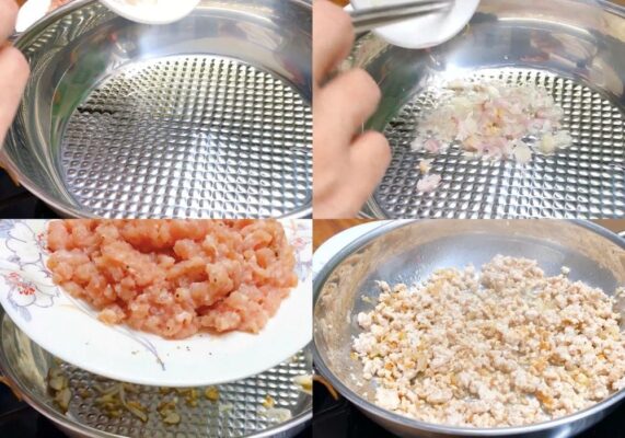 Xào thơm hành tỏi và thịt bò