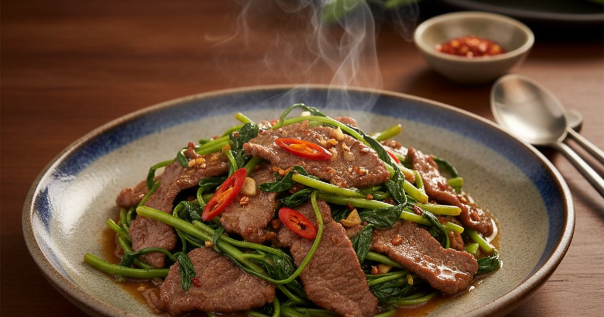 bò xào rau muống