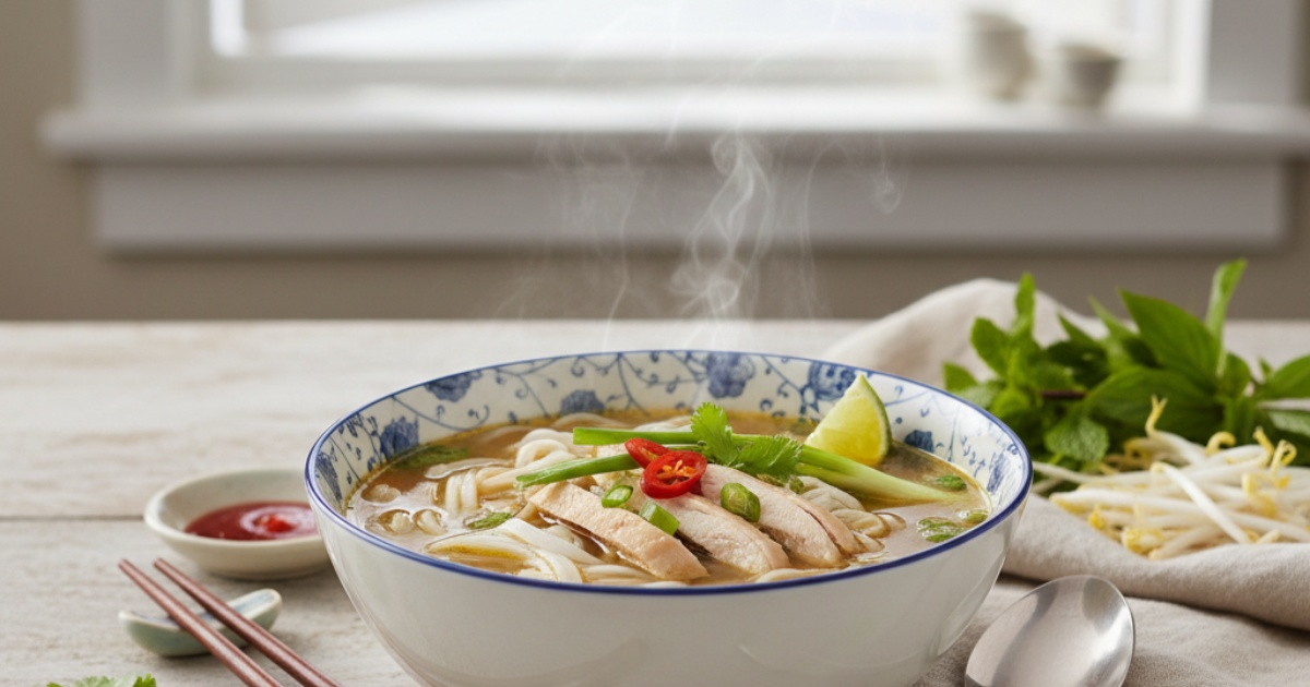 cách nấu phở gà