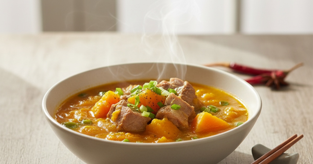 canh xương bí đỏ
