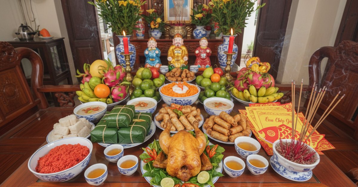 Chuẩn Bị Mâm Cỗ Lễ Cúng Ông Công Ông Táo Đầy Đủ Và Thịnh Soạn