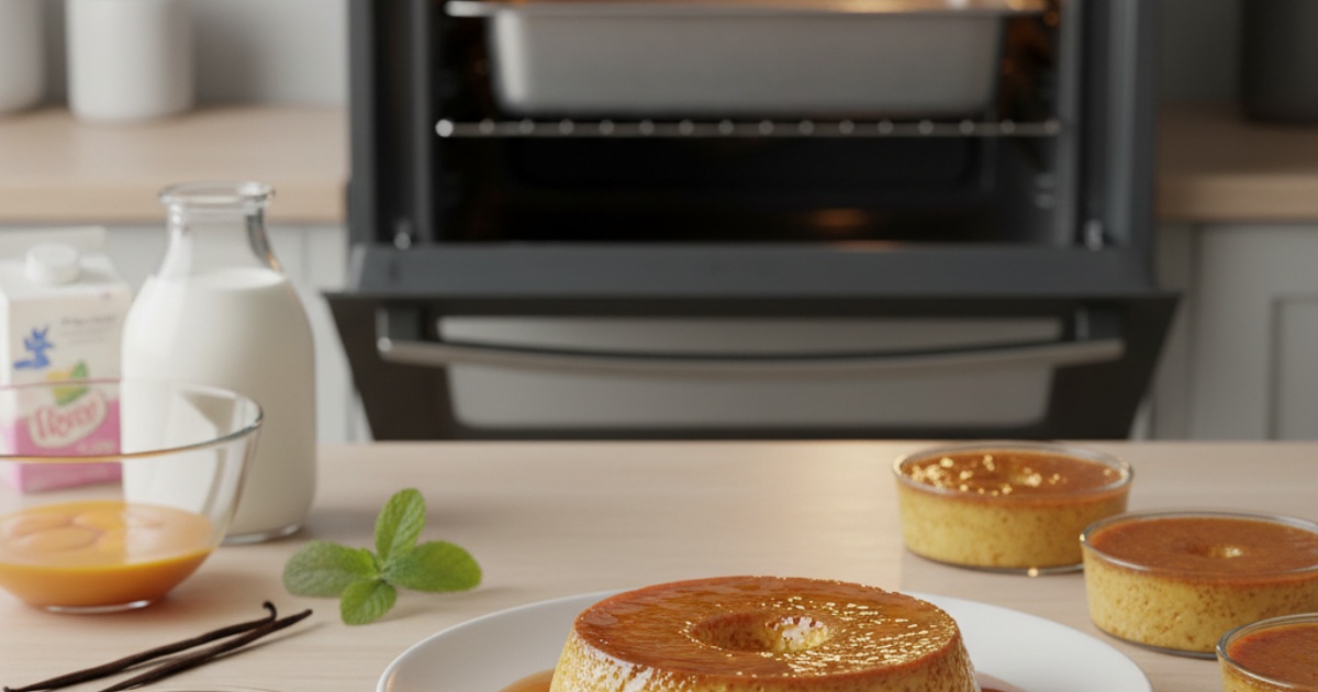 làm bánh flan bằng lò nướng
