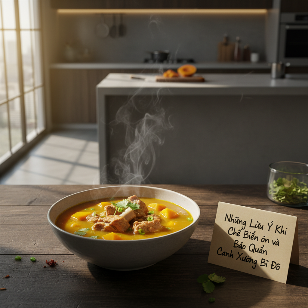 Những Lưu Ý Khi Chế Biến và Bảo Quản Canh Xương Bí Đỏ