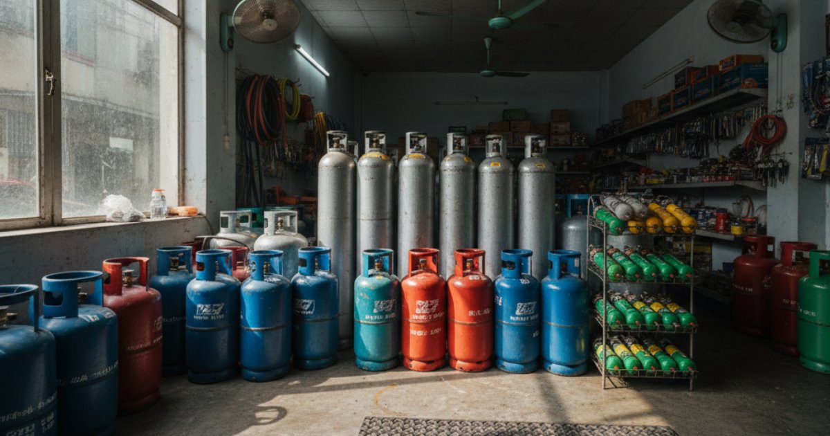 Các loại bình gas phổ biến tại cửa hàng gas Tân Phú hiện nay