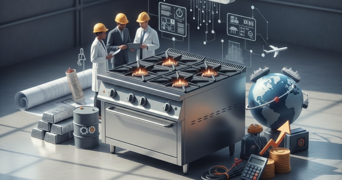 Các yếu tố ảnh hưởng trực tiếp đến giá bếp gas công nghiệp