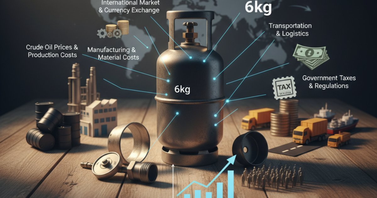 Những yếu tố ảnh hưởng đến giá bình gas 6kg cả vỏ