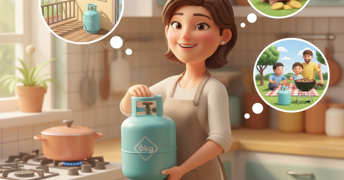 Ưu điểm của loại bình gas 6kg đối với người dùng